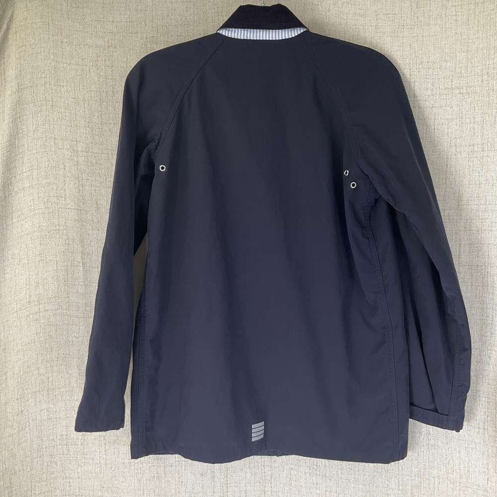 Lands End Mens Navy New England Style Silver Clasp Toggle Jacket Sz M Nautical - Picture 2 of 9